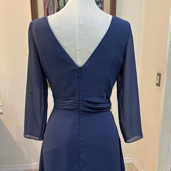 NWT JJ’s HOUSE Stormy Faux Wrap Tie Front Dress/Gown Size 10 - Picture 8 of 11